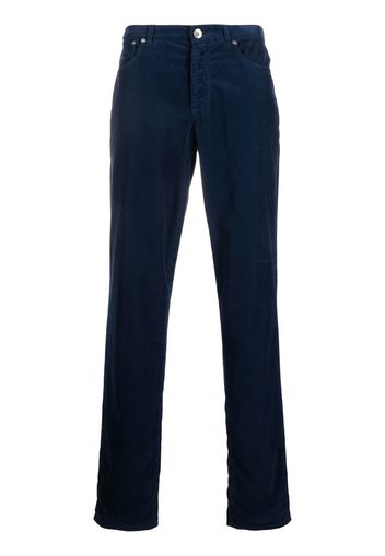 Brunello Cucinelli corduroy tapered pants - Blu