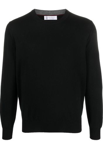 Brunello Cucinelli crew-neck cashmere jumper - Nero