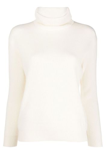 BRUNELLO CUCINELLI roll-neck cashmere jumper - Bianco