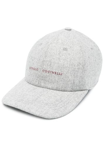 Brunello Cucinelli logo-embroidered baseball cap - Grigio