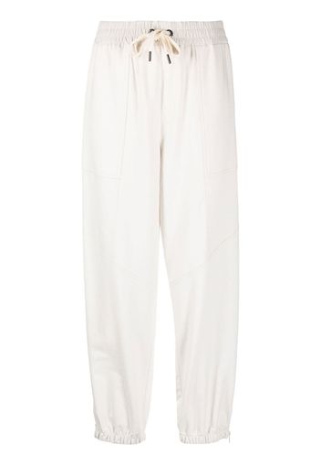 Brunello Cucinelli Pantaloni sportivi con coulisse - Bianco