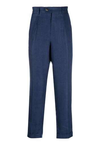 Brunello Cucinelli cropped tailored trousers - Blu