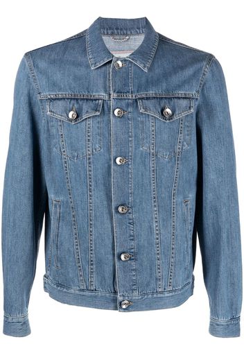 Brunello Cucinelli four-pocket cotton denim jacket - Blu