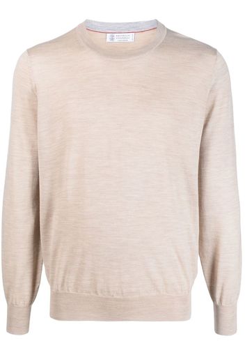 Brunello Cucinelli crew-neck fine-knit jumper - Toni neutri