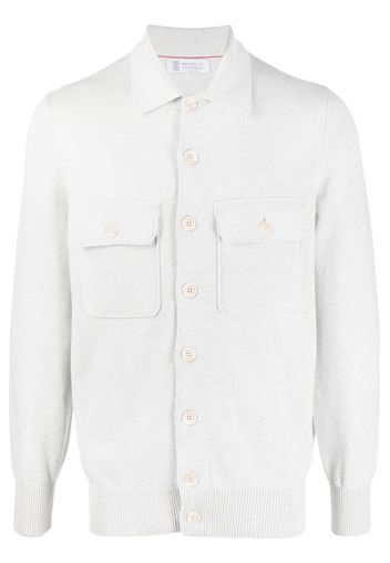 Brunello Cucinelli button-up long-sleeve cardigan - Grigio