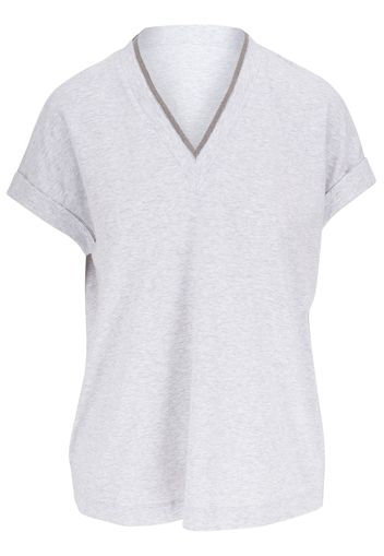 Brunello Cucinelli V-neck T-shirt - Grigio