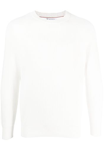 Brunello Cucinelli ribbed-knit sweatshirt - Bianco