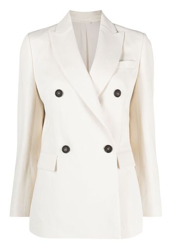 Brunello Cucinelli double-breasted button-fastening jacket - Toni neutri