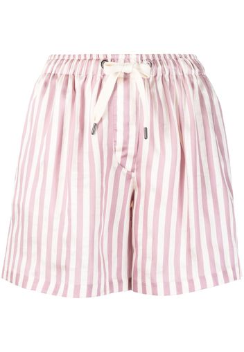 Brunello Cucinelli striped drawstring mini shorts - Rosa