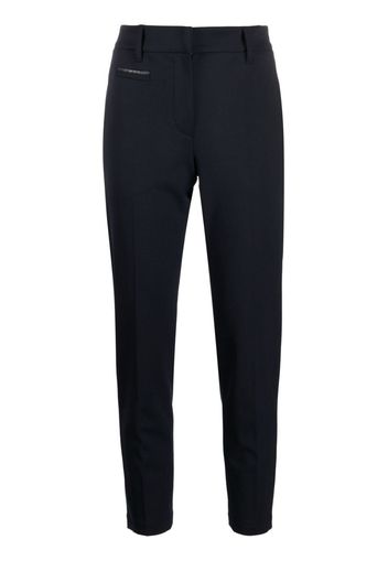 Brunello Cucinelli Pantaloni sartoriali crop - Blu