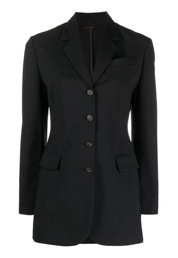 Brunello Cucinelli Blazer monopetto con revers a lancia - Nero