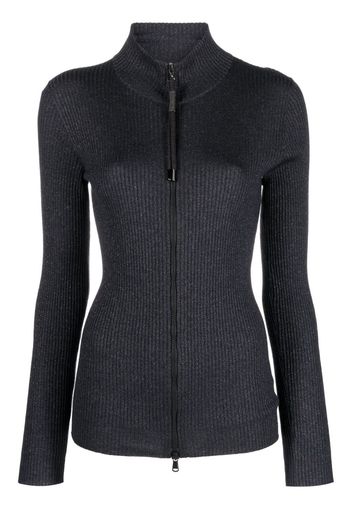 Brunello Cucinelli Cardigan con zip - Blu