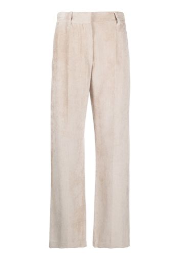 Brunello Cucinelli corduroy wide-leg trousers - Toni neutri