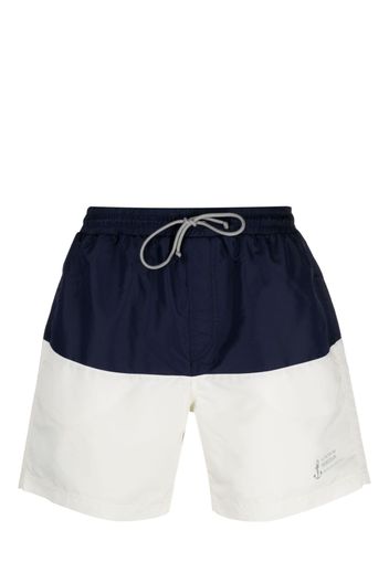 Brunello Cucinelli colour-block swim shorts - Blu