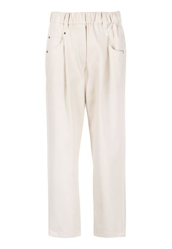 Brunello Cucinelli mid-rise straight trousers - Toni neutri