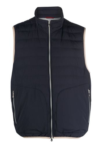 Brunello Cucinelli Gilet imbottito con zip - Blu