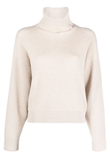 Brunello Cucinelli ribbed-knit wool-blend jumper - Toni neutri