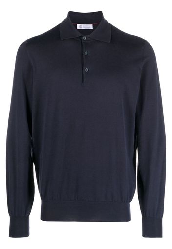 Brunello Cucinelli Maglione stile polo - Blu