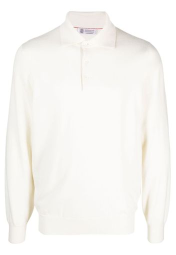 Brunello Cucinelli Polo a maniche lunghe - WHITE