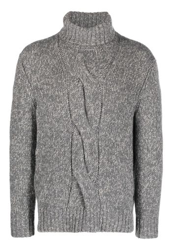 Brunello Cucinelli Cardigan a collo alto - Grigio