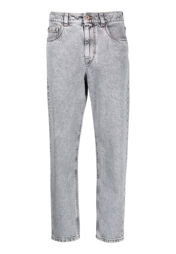 Brunello Cucinelli high-rise tapered jeans - Grigio