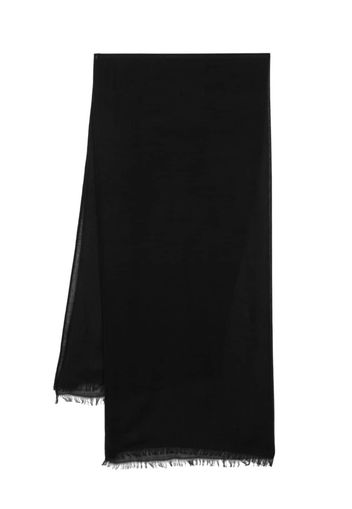 Brunello Cucinelli cashmere-silk fringed scarf - Nero