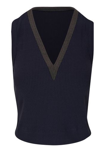 Brunello Cucinelli Top smanicato - Blu