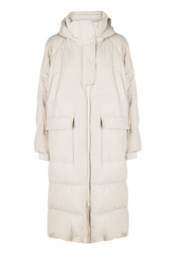 Brunello Cucinelli long puffer coat - Grigio