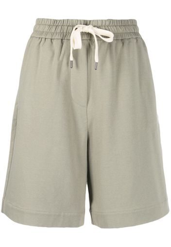 Brunello Cucinelli high-waisted stretch-cotton shorts - Verde