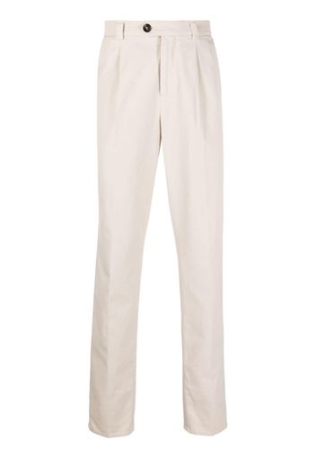 Brunello Cucinelli tapered cotton chinos - Toni neutri