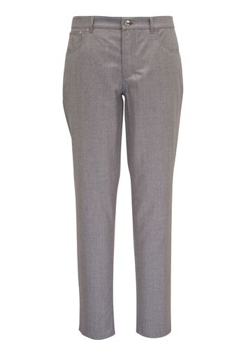 Brunello Cucinelli Pantaloni a vita media - Grigio