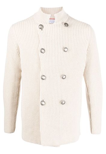 Brunello Cucinelli double-breasted wool-cashmere cardigan - Toni neutri