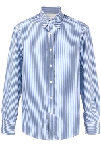 Brunello Cucinelli Camicia a righe - Blu