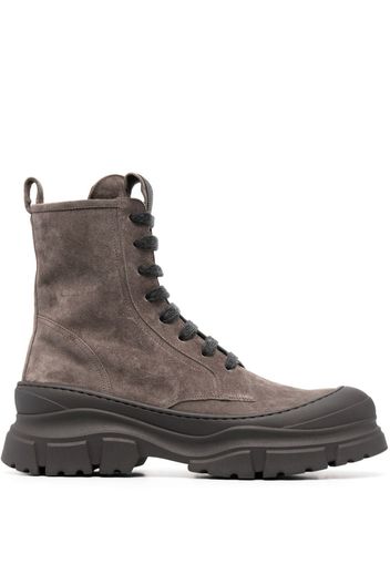 Brunello Cucinelli chunky-sole lace-up boots - Marrone