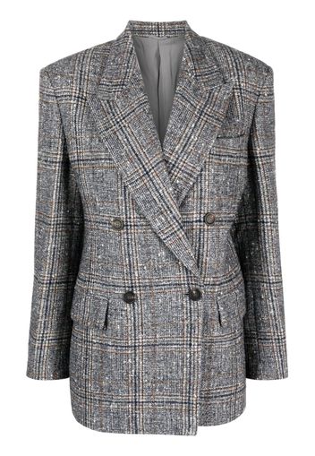 Brunello Cucinelli double-breasted wool-blend blazer - Grigio