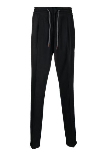 Brunello Cucinelli tapered virgin-wool track pants - Nero