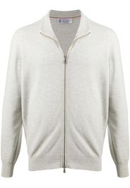 zip-up cashmere sweater
