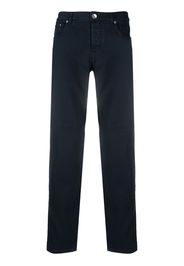 stretch-cotton straight-leg jeans