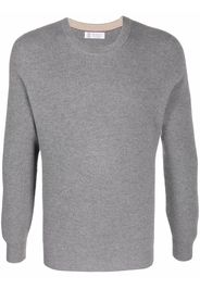 Brunello Cucinelli ribbed-knit cashmere jumper - Grigio