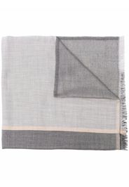 Brunello Cucinelli Foulard con bordi sfrangiati - Grigio