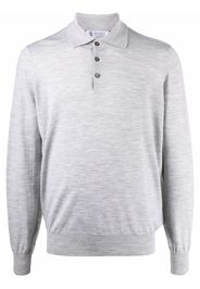 Brunello Cucinelli long-sleeved polo shirt - Grigio