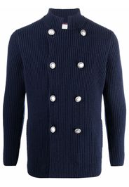 Brunello Cucinelli double-breasted knitted cardigan - Blu