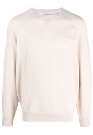 Brunello Cucinelli fine-knit ribbed-trim jumper - Toni neutri