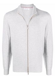 Brunello Cucinelli zip-up cashmere jumper - Grigio