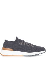 Brunello Cucinelli knitted low-top sneakers - Grigio