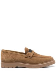 Brunello Cucinelli beaded suede penny loafers - Marrone