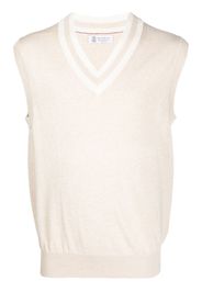 Brunello Cucinelli V-neck sleeveless jumper - Toni neutri