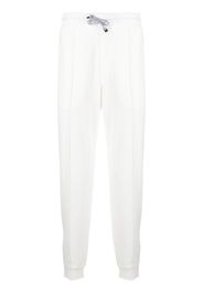 Brunello Cucinelli tapered cotton track pants - Bianco