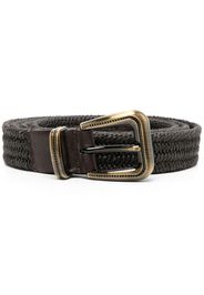 Brunello Cucinelli braided buckle belt - Marrone