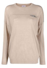 Brunello Cucinelli Monili embellished jumper - Toni neutri